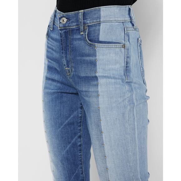 7 For All Mankind ANKLE SKINNY SHADOW SEAM & STUDS - Picture 10 of 11